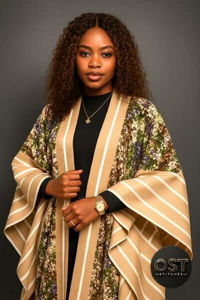 Royal Brown Embroidered Aso-Oke Gown