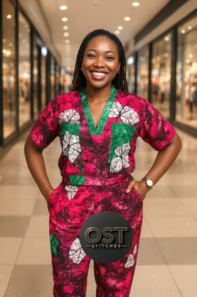 V-Neck Ankara Set