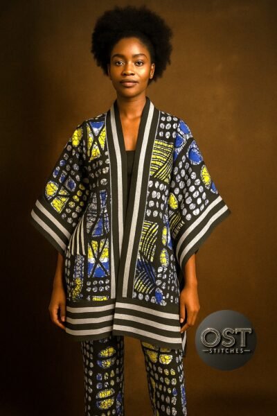 Royal Purple Embroidered Aso-Oke Gown