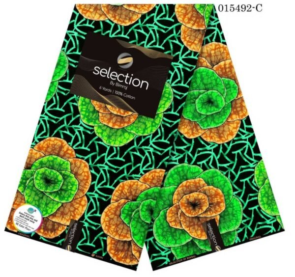 Bulging Flower Premium Ankara Fabric – Bold Bloom Edition (6 Yards)